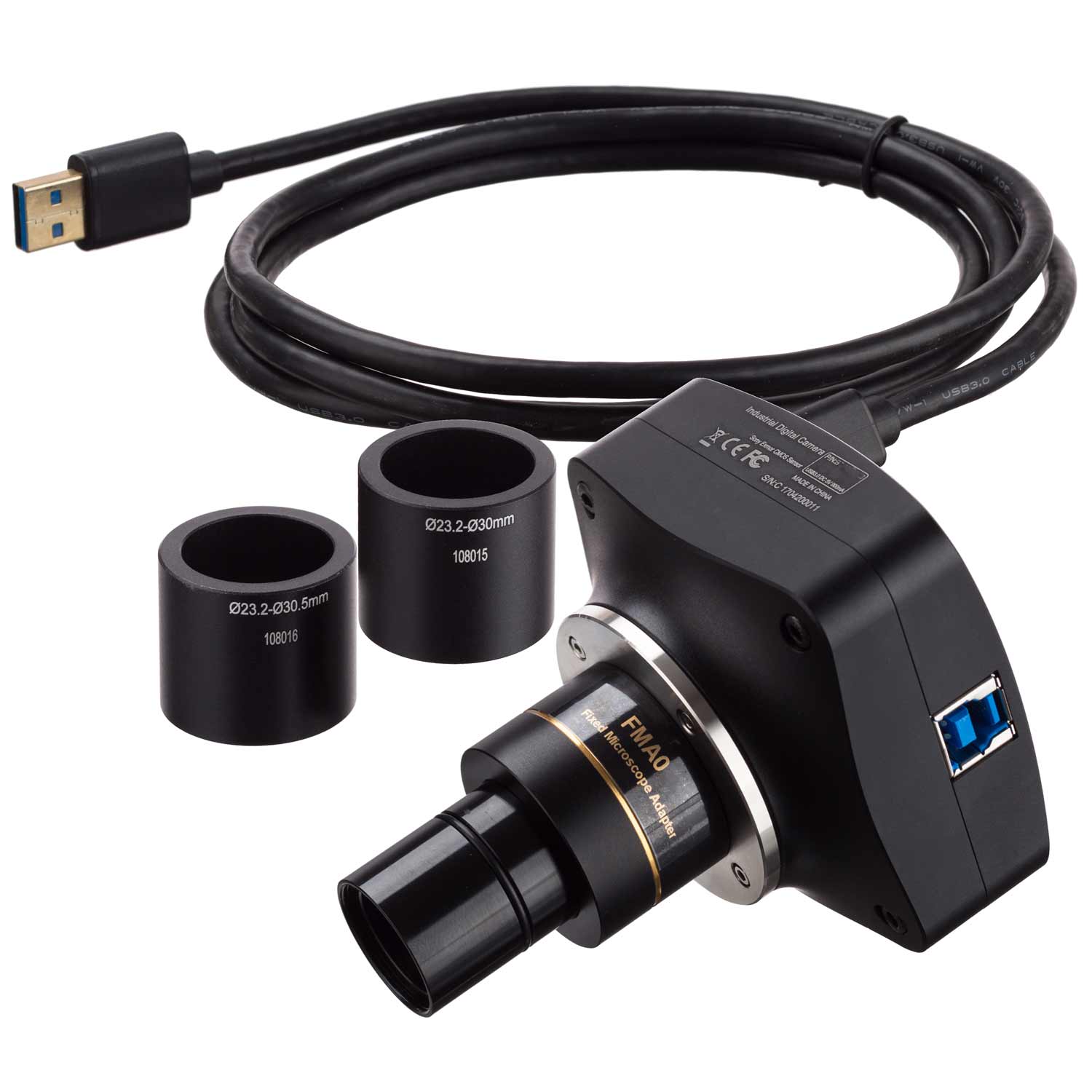 AmScope T490 Series Phase-Contrast Simul-Focal Trinocular Compound Microscope with 20W Halogen, Turret Condenser, 3D Mechanical Stage and Digital Camera - Image 4