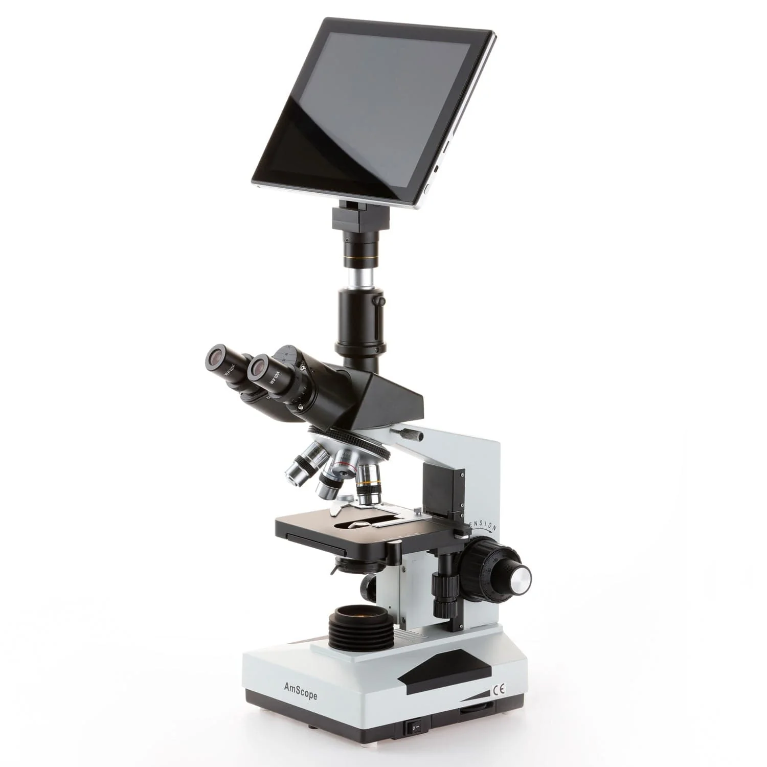AmScope T490 Series Biological Trinocular Compound Microscope with 9.7" Touchscreen Imaging System - Image 5