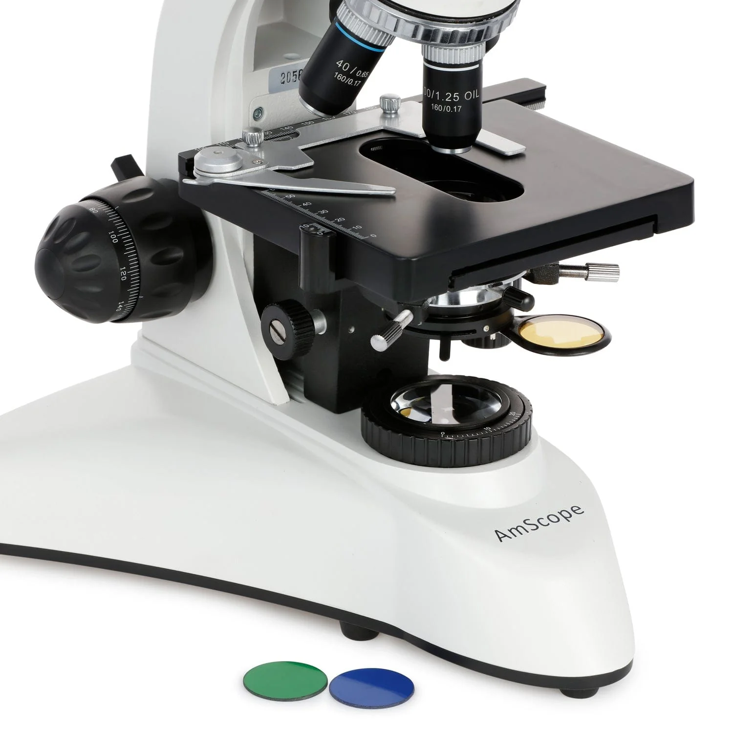 AmScope Outlet T530 Series Biological Compact Base Trinocular Compound Microscope with 20W Halogen Kohler Illumination, 3D Mechanical Stage and Optional Digital Microscope - Image 10