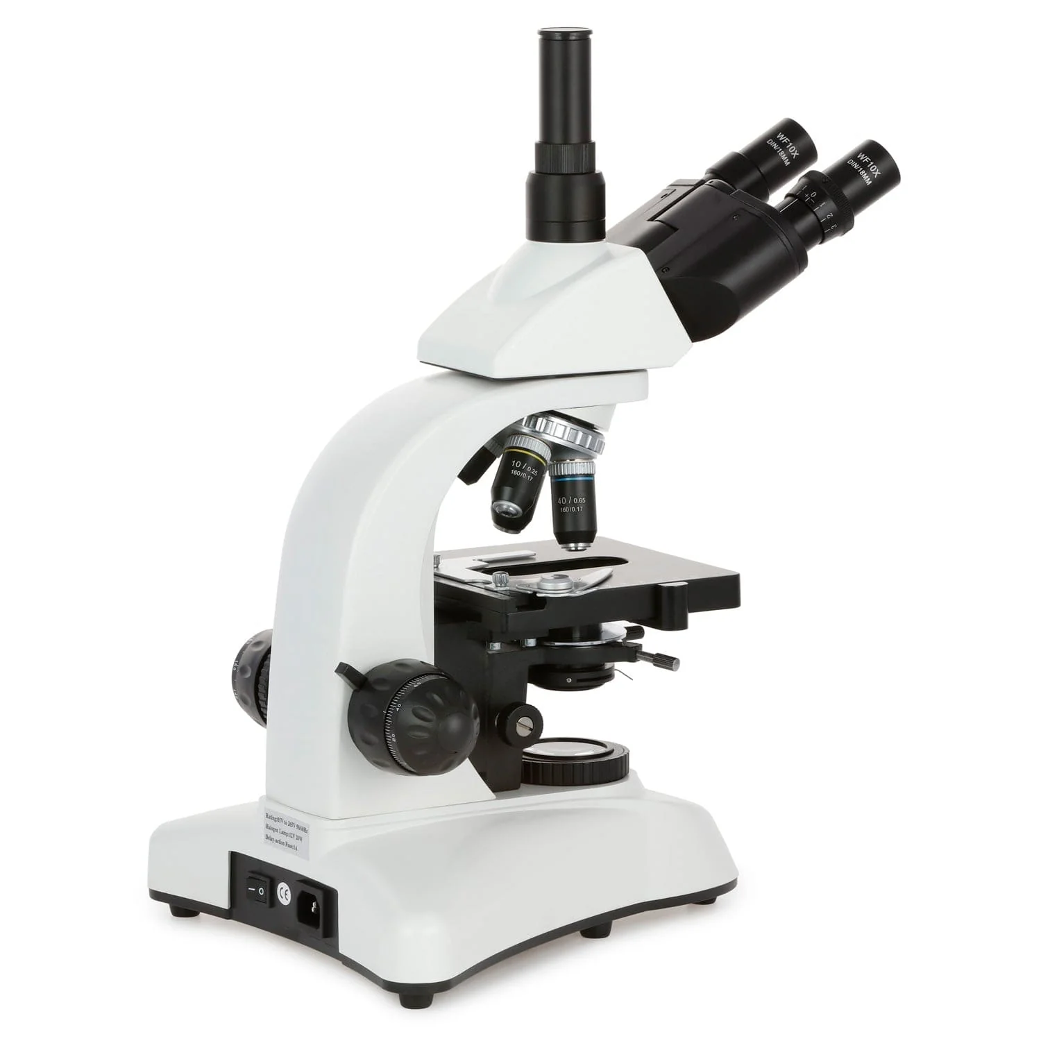 AmScope Outlet T530 Series Biological Compact Base Trinocular Compound Microscope with 20W Halogen Kohler Illumination, 3D Mechanical Stage and Optional Digital Microscope - Image 8