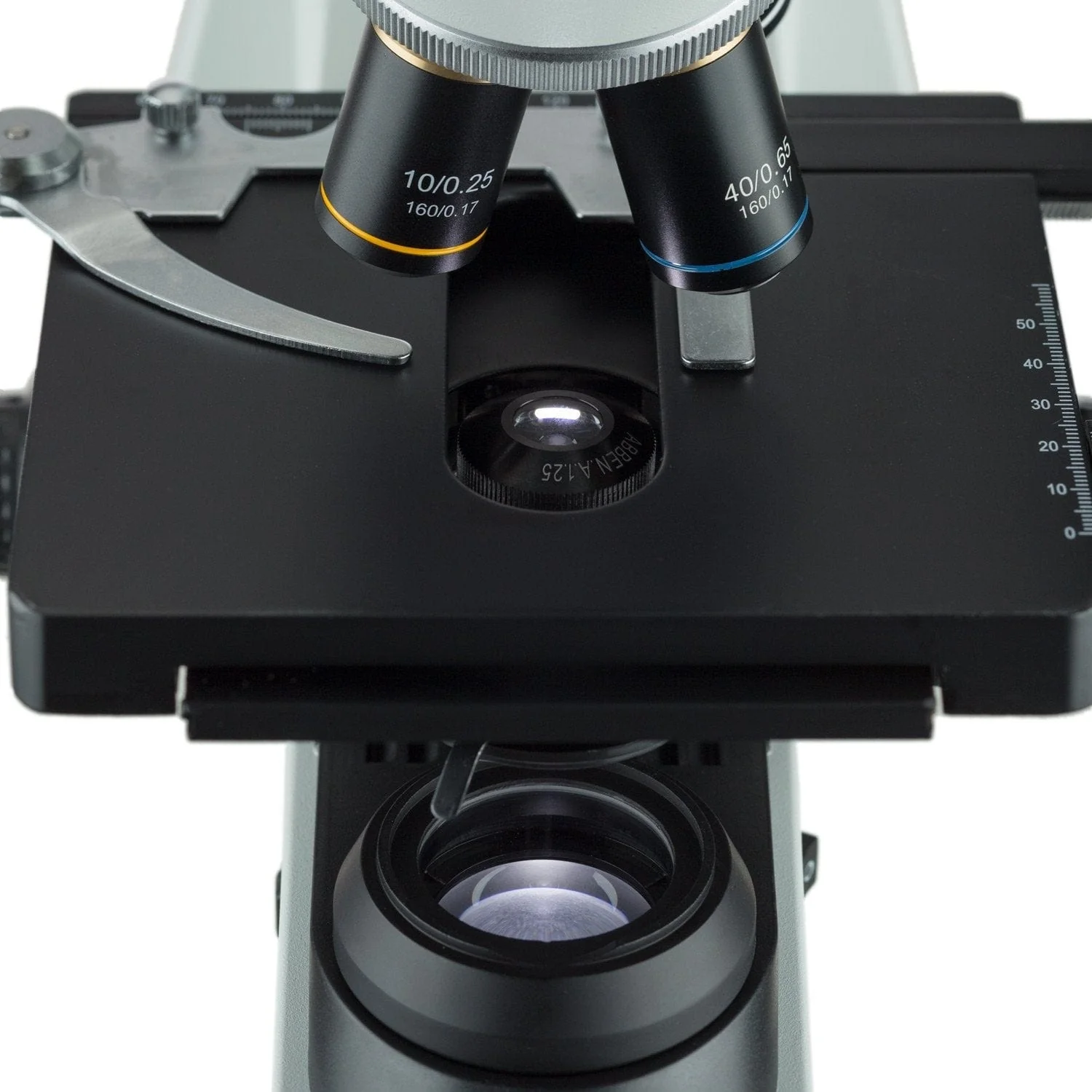 AmScope T550 Series Research Grade Trinocular Biological Compound Microscope 3W LED w/3D Mechanical Stage and Optional Digital Camera - Image 11