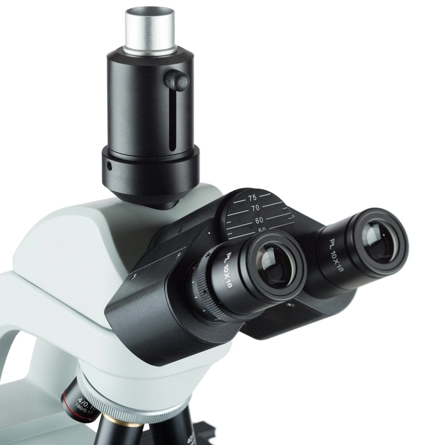 AmScope T550 Series Research Grade Trinocular Biological Compound Microscope 3W LED w/3D Mechanical Stage and Optional Digital Camera - Image 9