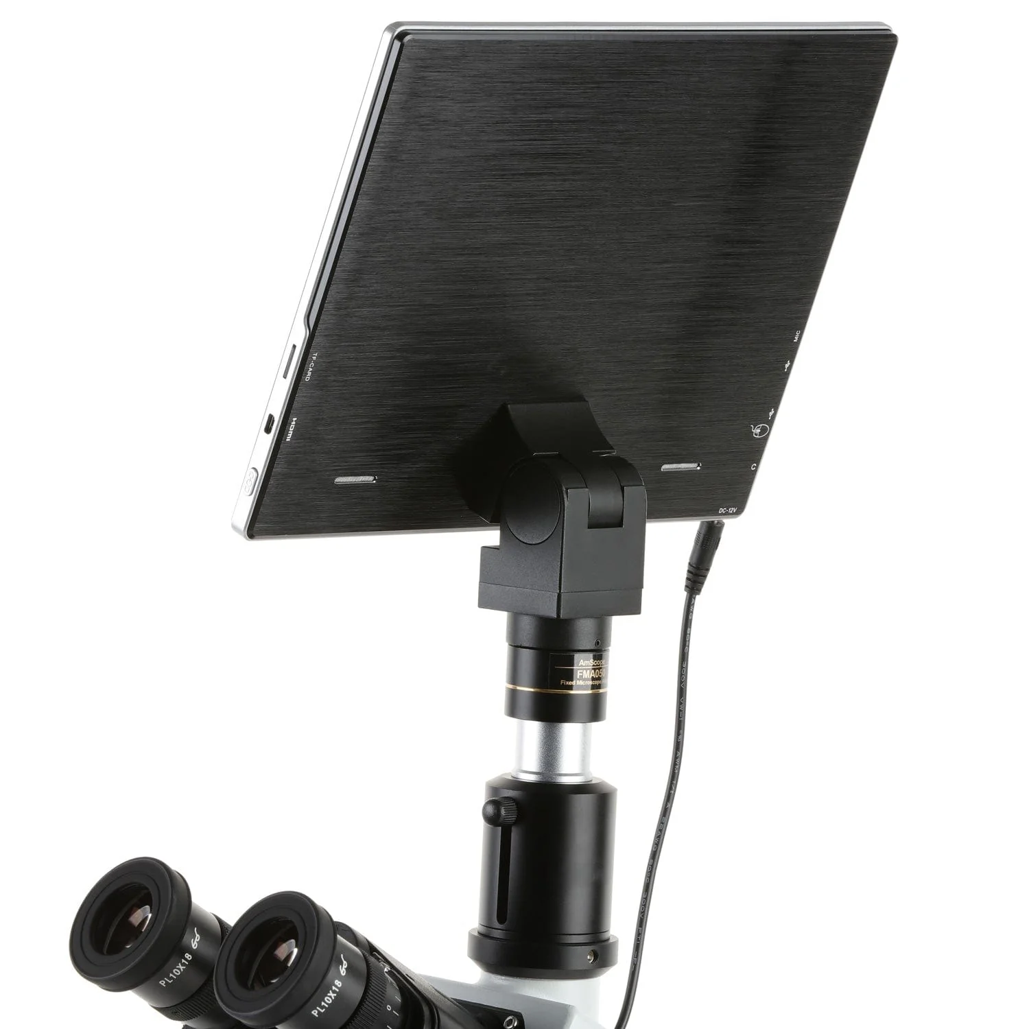 AmScope T580 Series Biological Trinocular Compound Microscope with 9.7" Touchscreen Imaging System - Image 2