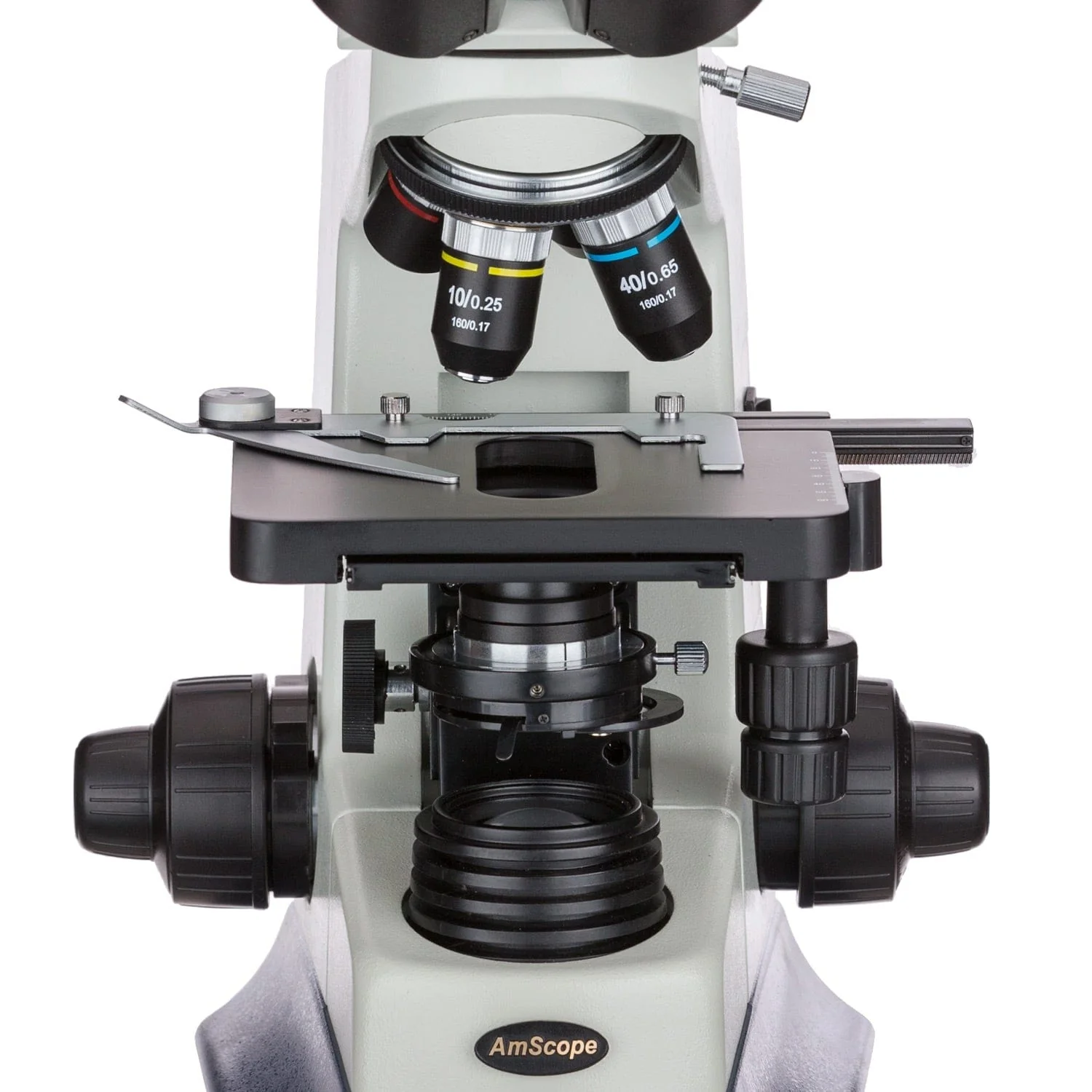 AmScope T590 Series Trinocular Compound Microscope with 20W Halogen, Oil Condenser and Optional Digital Camera - Image 11