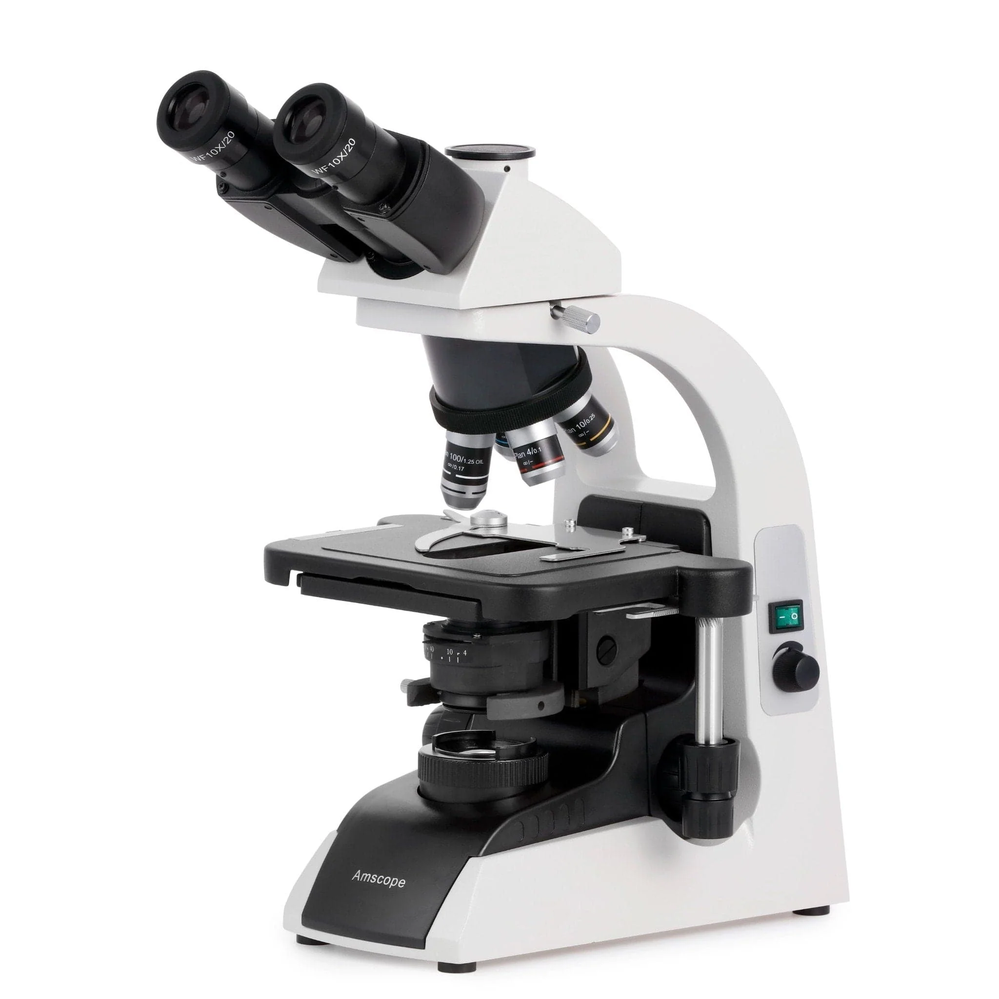 AmScope T650 Series Infinity Plan Biological Trinocular Compound Microscope with 20W Halogen, 3D Mechanical Stage and Optional Digital Camera - Image 7