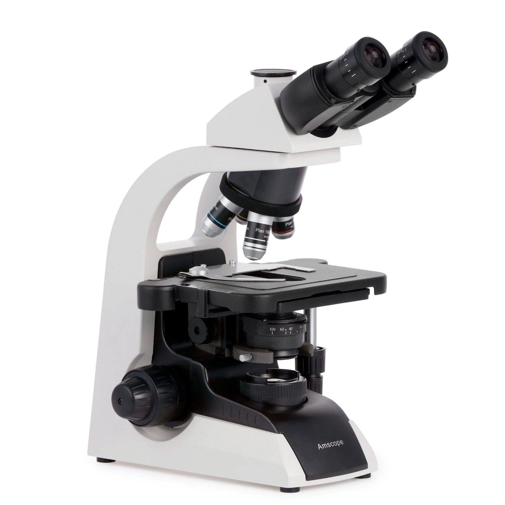 AmScope T650 Series Infinity Plan Biological Trinocular Compound Microscope with 20W Halogen, 3D Mechanical Stage and Optional Digital Camera - Image 8