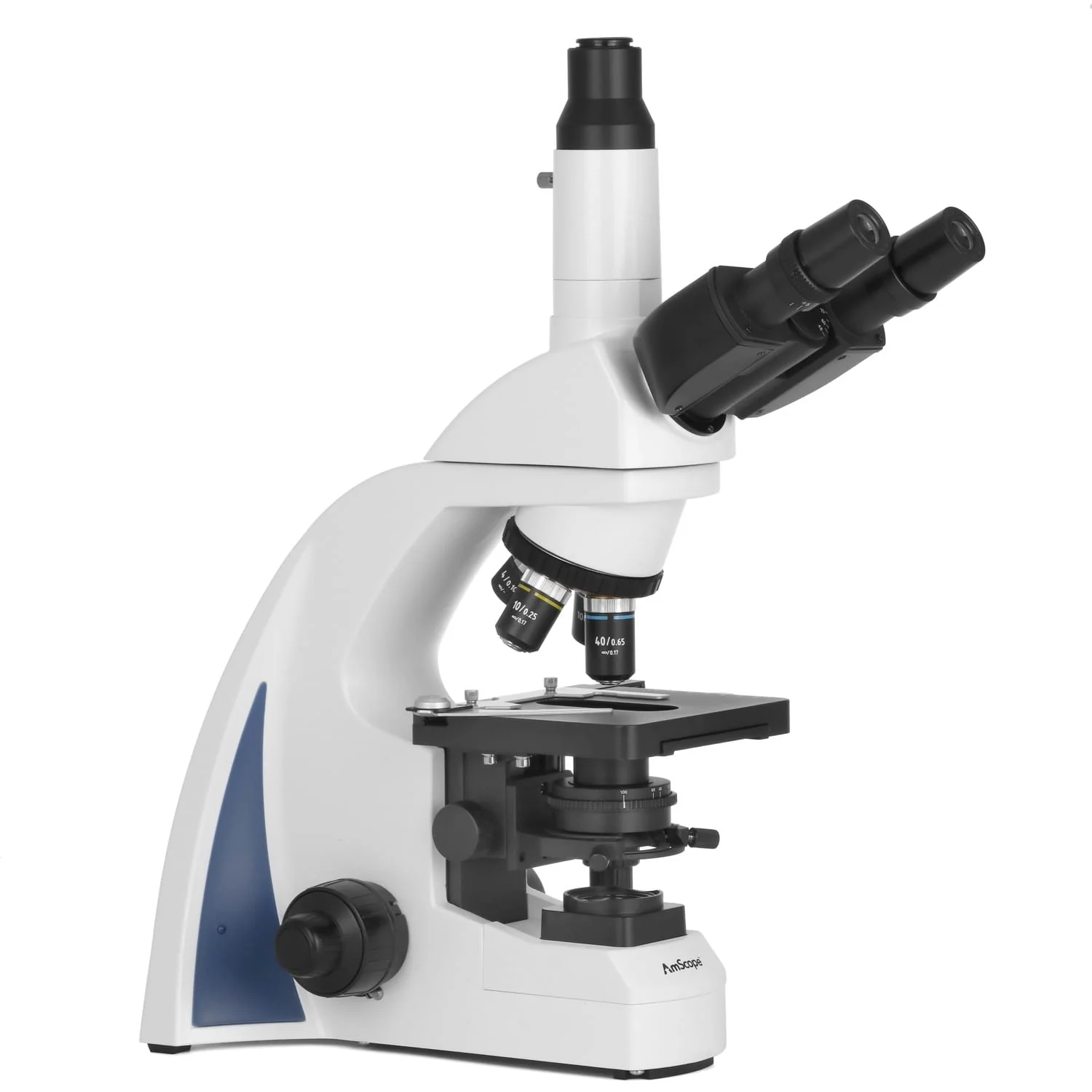 AmScope T670 Series Professional Infinity-Corrected Trinocular Compound Microscope with 3W LED Koehler, 3D Mechanical Stage and Optional Digital Camera - Image 5