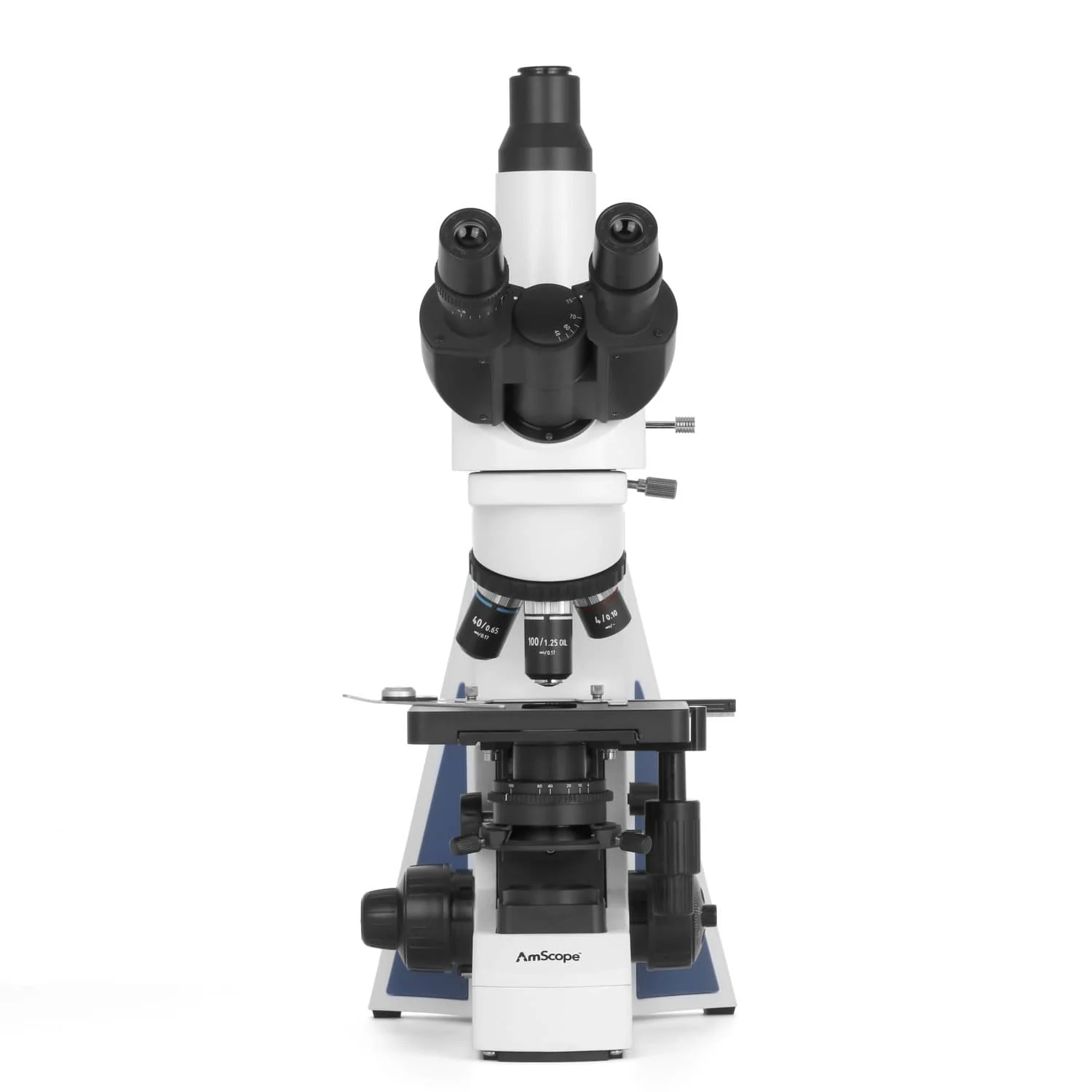 AmScope T670 Series Professional Infinity-Corrected Trinocular Compound Microscope with 3W LED Koehler, 3D Mechanical Stage and Optional Digital Camera - Image 8