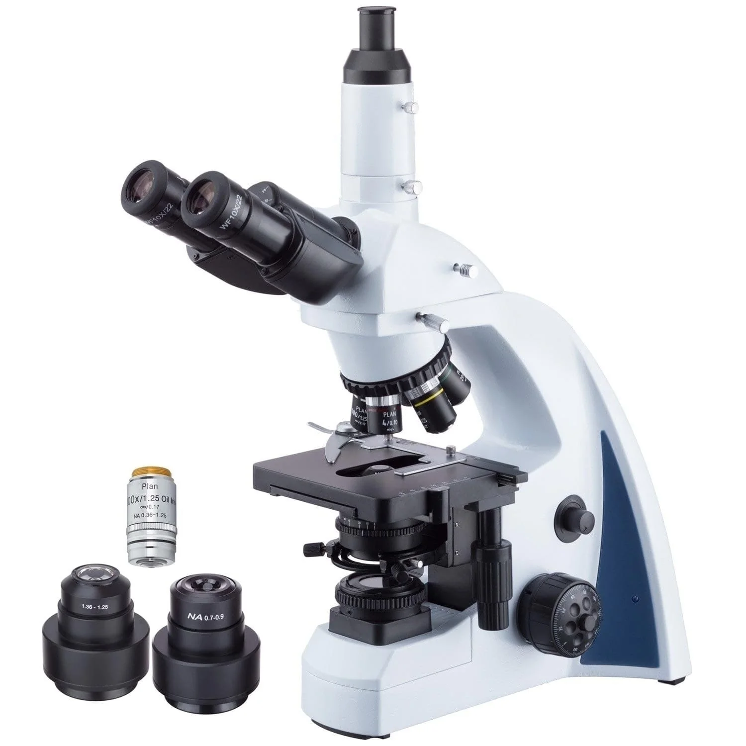 AmScope T670 Series Deluxe Darkfield Trinocular Compound Microscope with 3W Koehler Illuminator and Optional Digital Camera