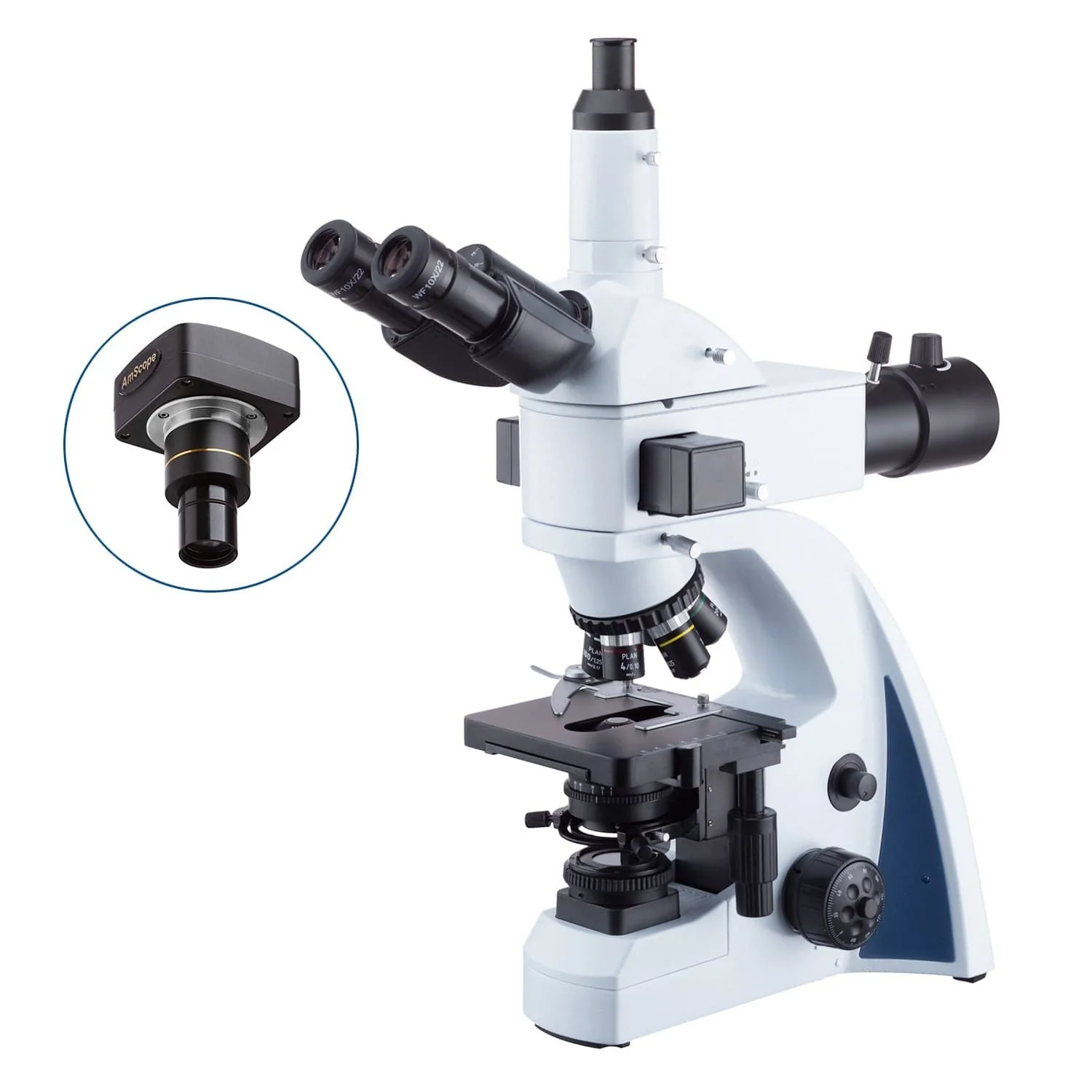 AmScope T670 Series Fluorescence Trinocular Compound Microscope With Blue-band LED - Image 2