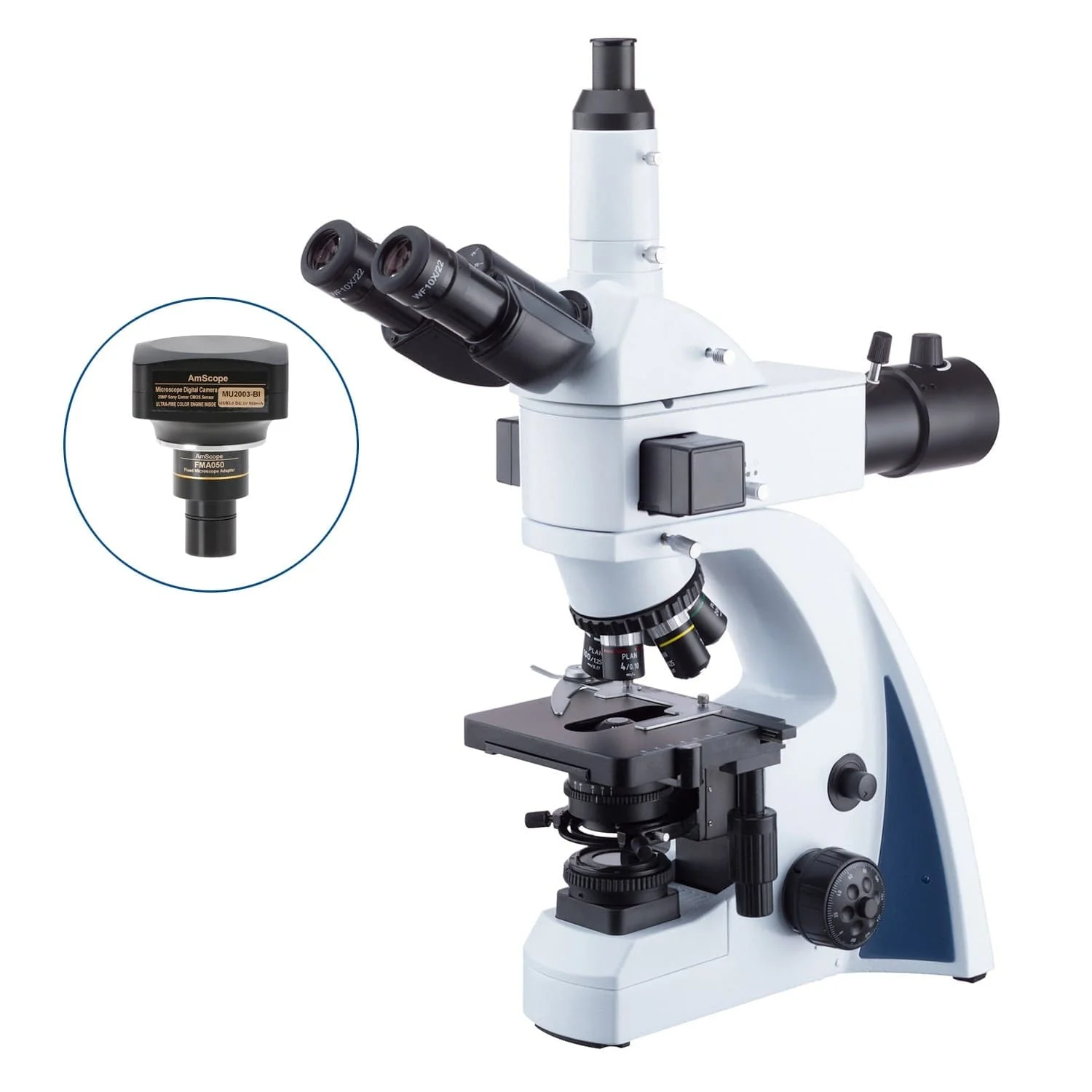 AmScope T670 Series Fluorescence Trinocular Compound Microscope With Blue-band LED - Image 8