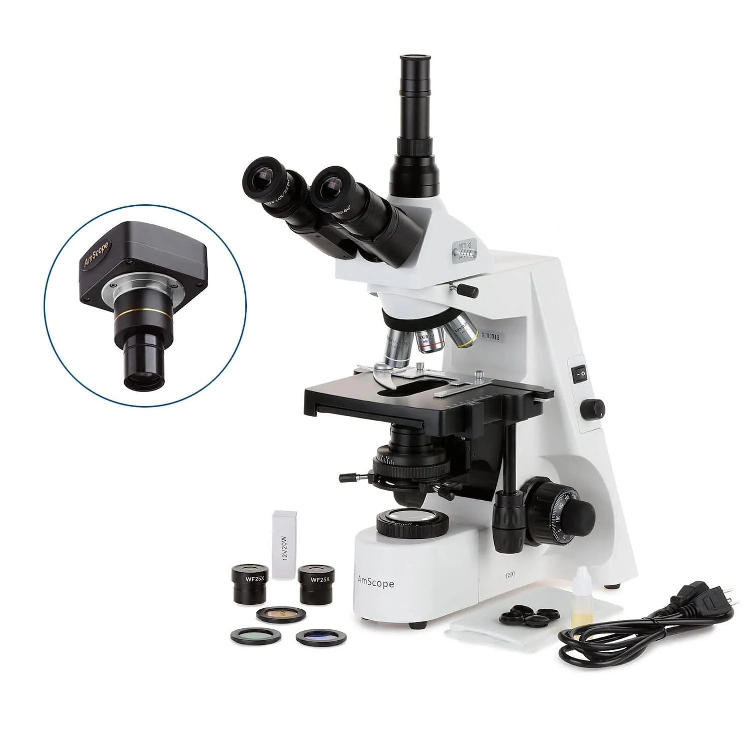 AmScope T690 Series Trinocular Compound Microscope with Koehler Illumination, Plan Optics and Optional Camera - Image 2