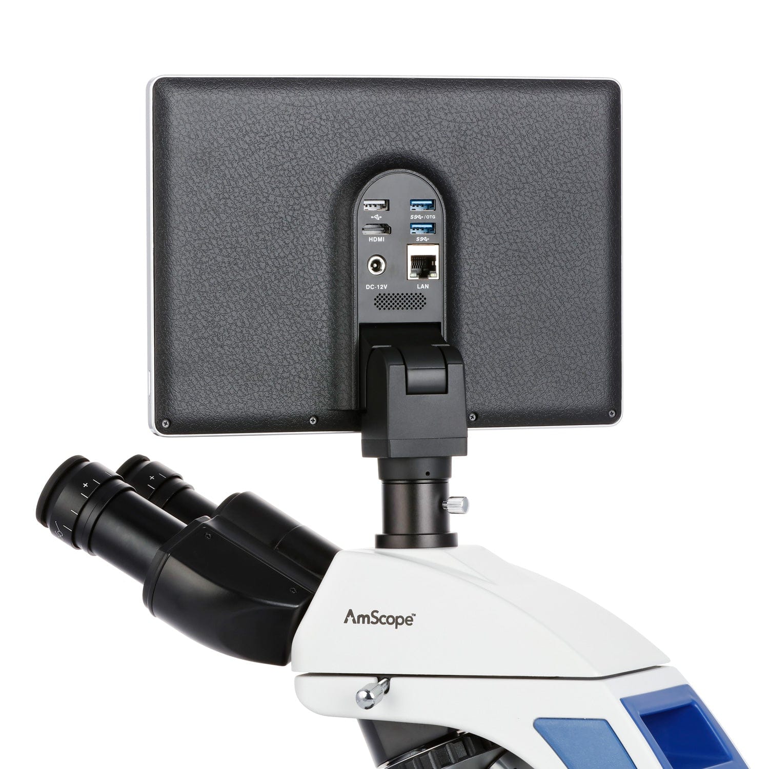AmScope T720 Series Trinocular Compound Microscope + Koehler LED Illumination + 10.5" Touchscreen 8MP Imaging System - Image 2