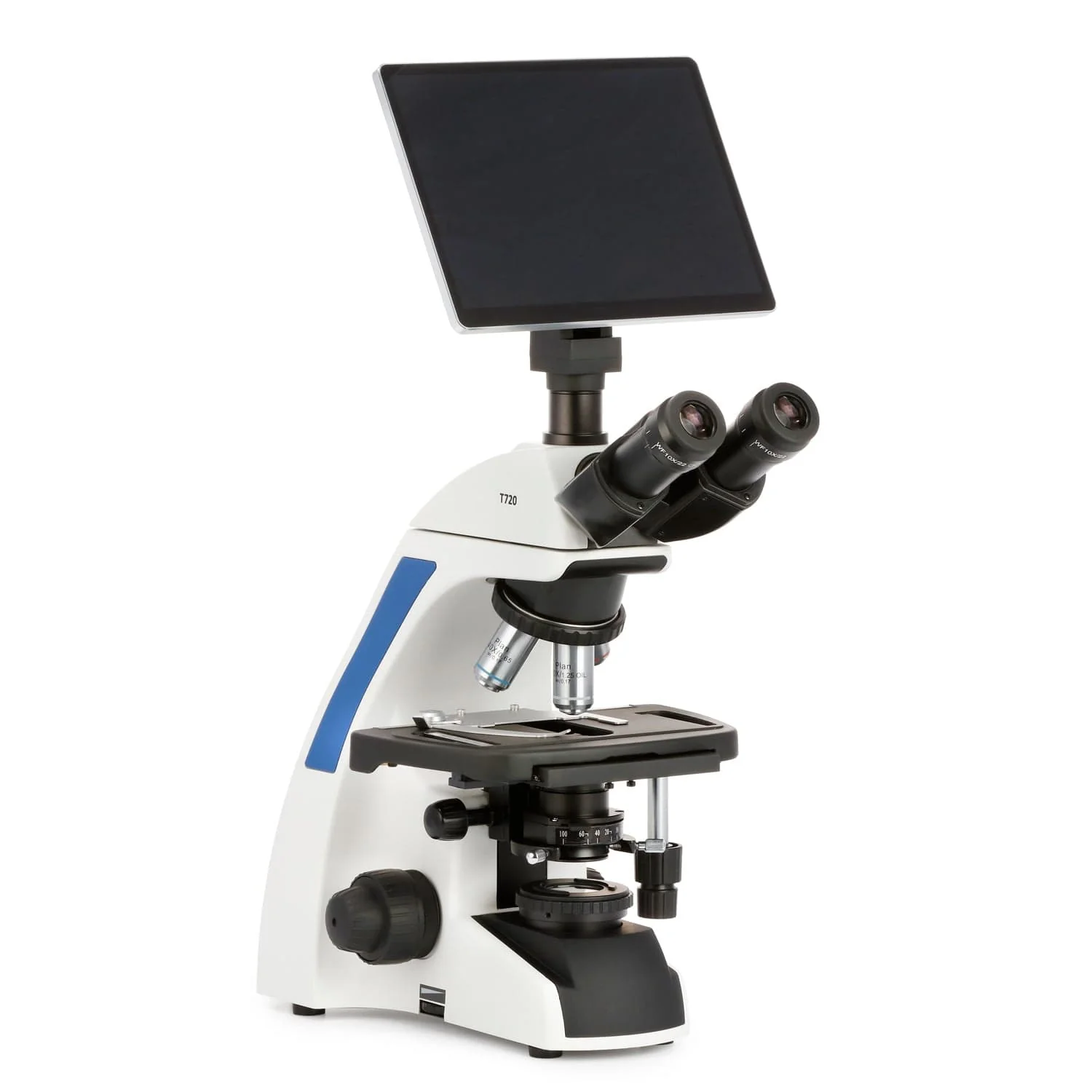 AmScope T720 Series Trinocular Compound Microscope + Koehler LED Illumination + 10.5" Touchscreen 8MP Imaging System - Image 3