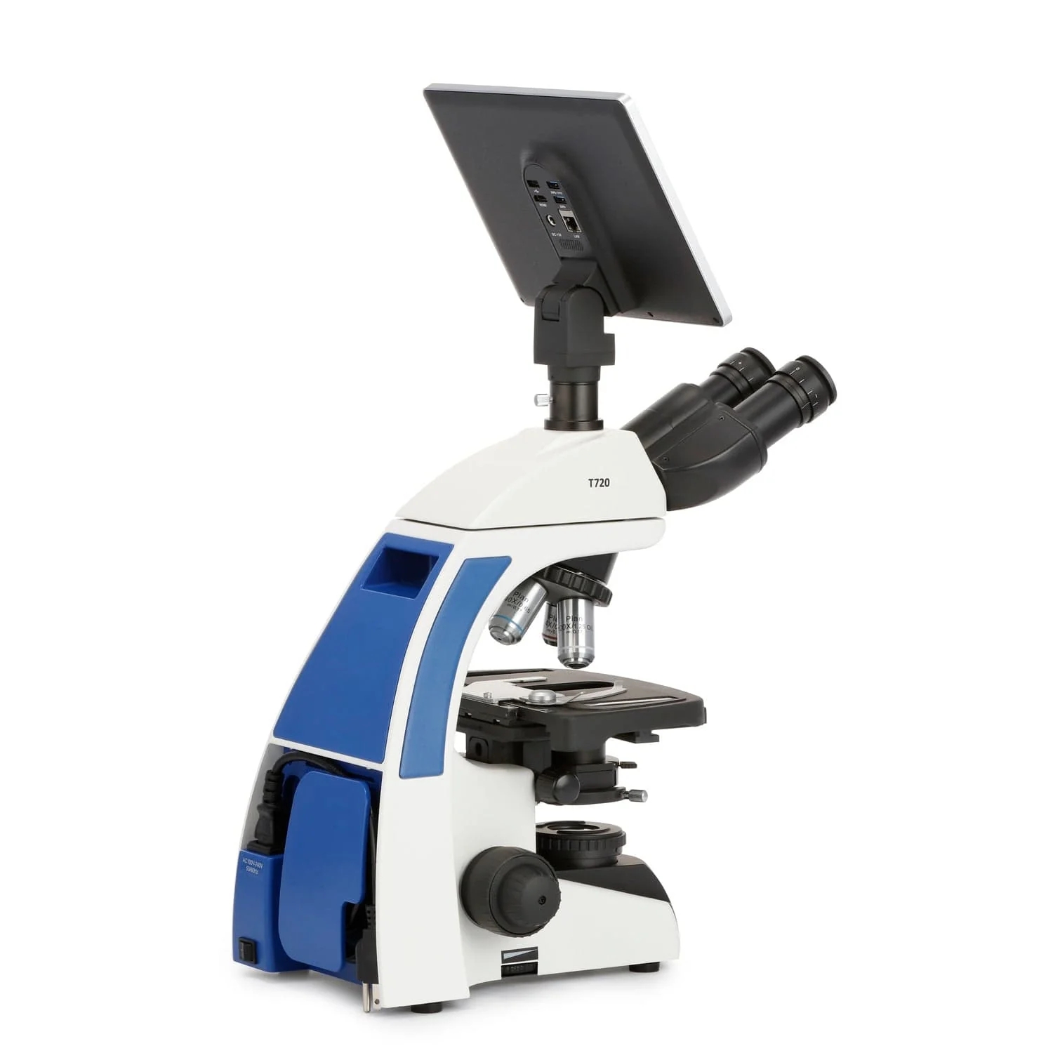 AmScope T720 Series Trinocular Compound Microscope + Koehler LED Illumination + 10.5" Touchscreen 8MP Imaging System - Image 6
