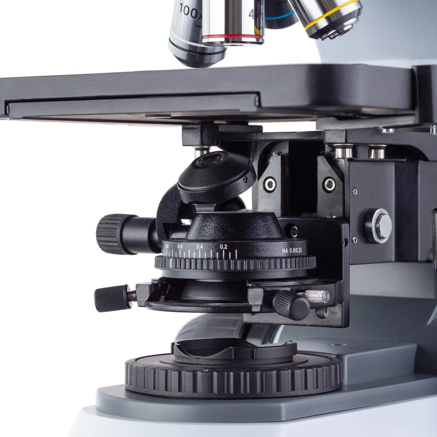 AmScope T750 Series Biological Trinocular Compound Microscope with Infinity-Corrected 30W Halogen Kohler Illumination, 3D Mechanical Stage and Optional Digital Camera - Image 6