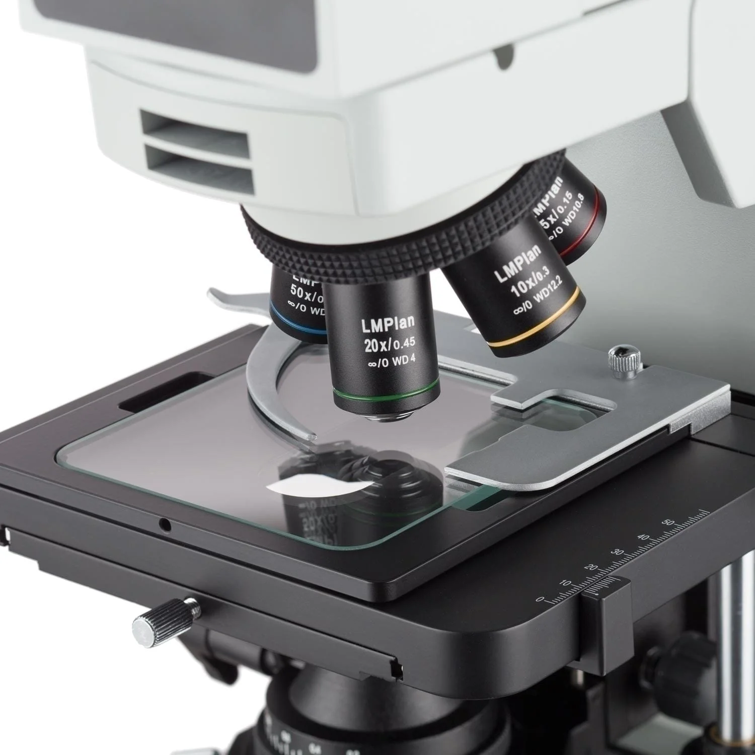 AmScope T800 Series Metallurgical Trinocular Compound Microscope with Dual-Illumination and Cooled Color CCD Camera - Image 3