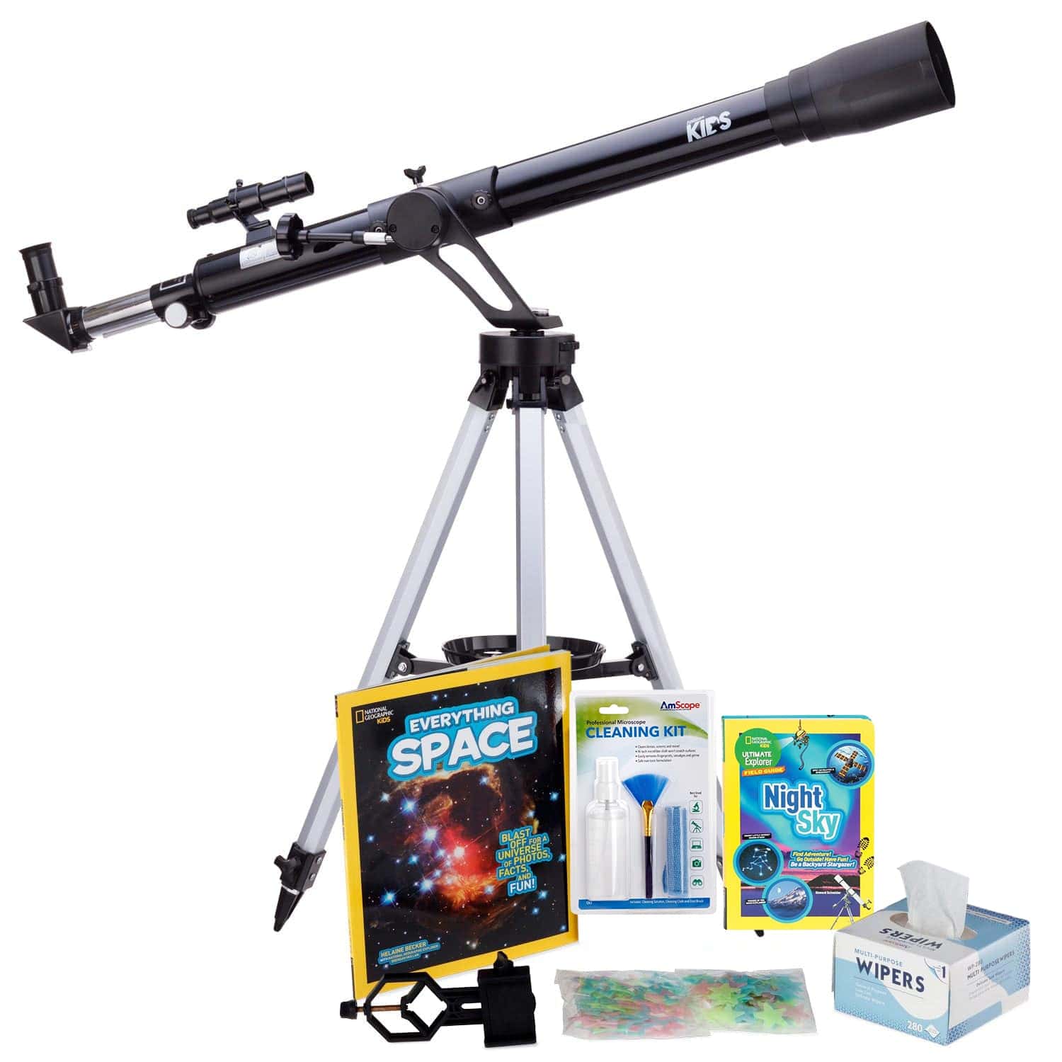 AmScope Kid's Telescope Moon Gazer Series featuring 45X-450X 600x90mm Telescope, Space-Themed Activity Kit, and more - Image 13