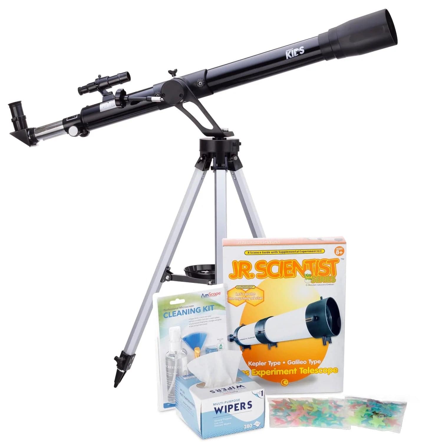 AmScope Kid's Telescope Moon Gazer Series featuring 45X-450X 600x90mm Telescope, Space-Themed Activity Kit, and more - Image 15