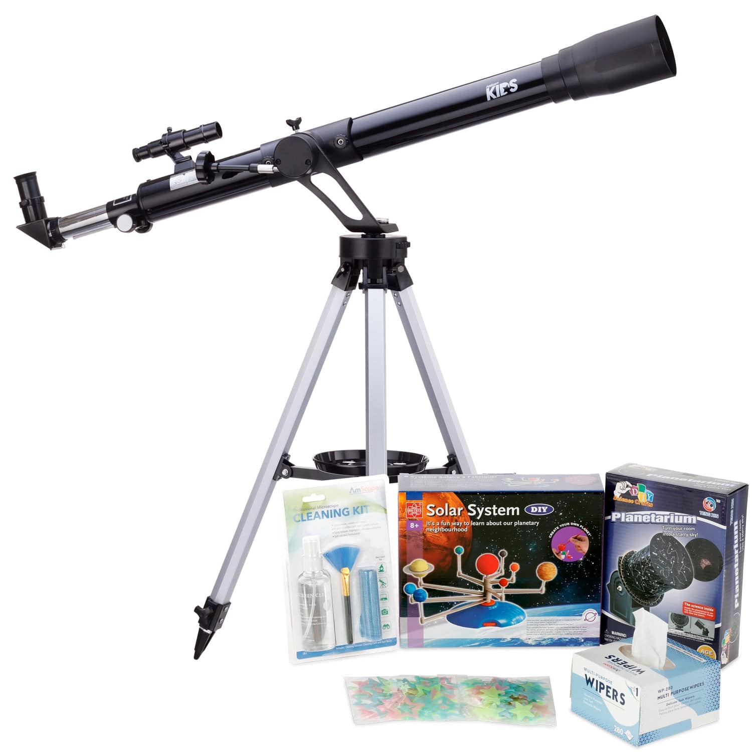 AmScope Kid's Telescope Moon Gazer Series featuring 45X-450X 600x90mm Telescope, Space-Themed Activity Kit, and more - Image 9
