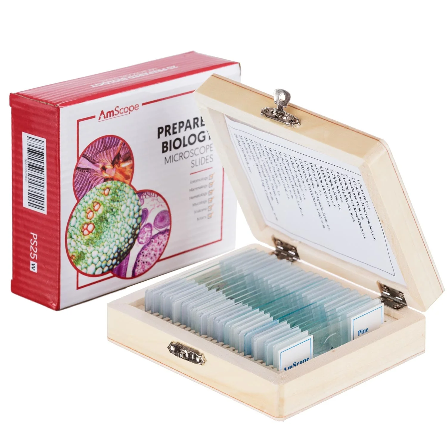 AmScope B110 Series Premium Student Lab Binocular Compound Microscope Bundles: 40X-1000X dual LED, Ergonomic, with Digital Camera, Tweezers, and Prepared Microscope Slide Set - Image 11