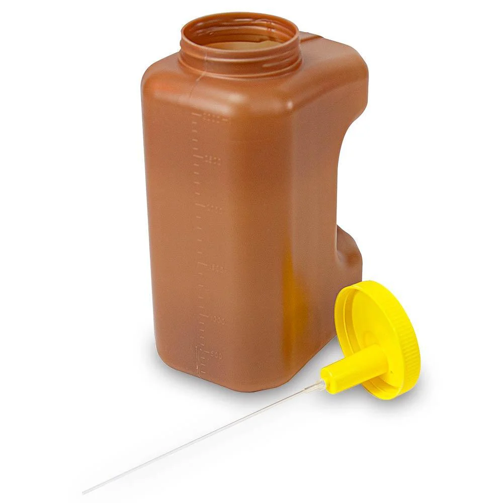 Globe Scientific 24-hour Urine Collection Container w/Attached Screw Cap -2000ML Capacity