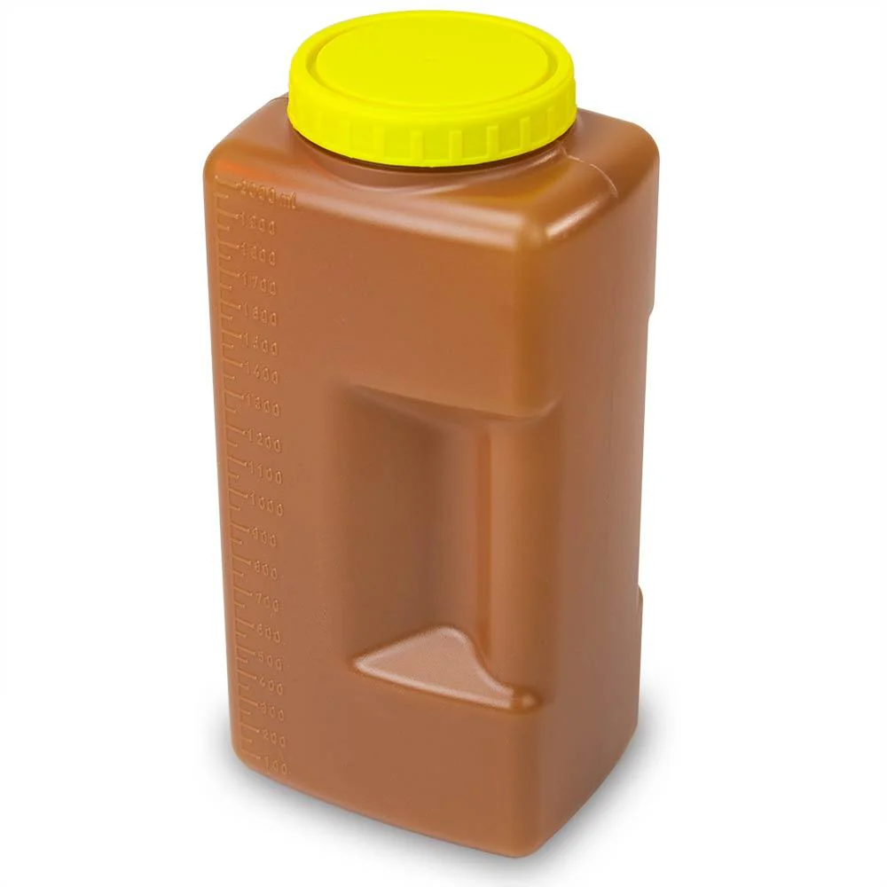 Globe Scientific 24-hour Urine Collection Container w/Attached Screw Cap -2000ML Capacity - Image 2