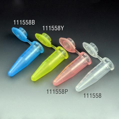 Globe Scientific Microcentrifuge Tube, 1.5mL, PP, Attached Snap Cap, Graduated, Natural, Bag/1000