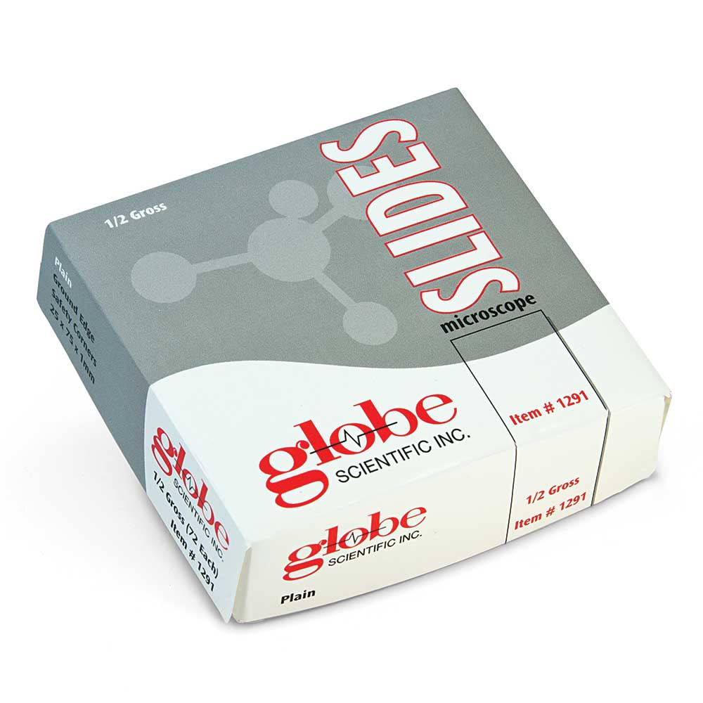 Globe Scientific Glass Diamond Essentials Microscope Slides with Safety Corners and Moisture Proof Packaging - Image 2