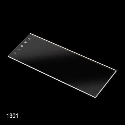 Globe Scientific Microscope Slides, Glass 45° Beveled Edges, Clipped Corners, 1 End, Both Sides