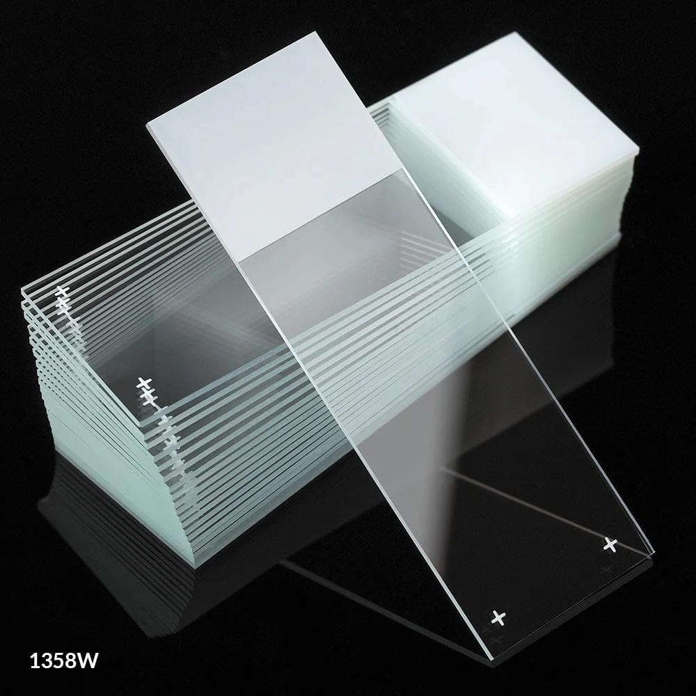 Globe Scientific Diamond Charged White Glass Microscope Slides w/90 degree Ground Edges - Available in Many Colors - Image 4