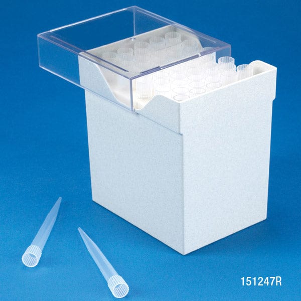 Globe Scientific Pipette Tip, 5000uL (5mL), Natural, for use with Biohit Proline & Eppendorf Research, 50/Rack, 4 Racks/Unit