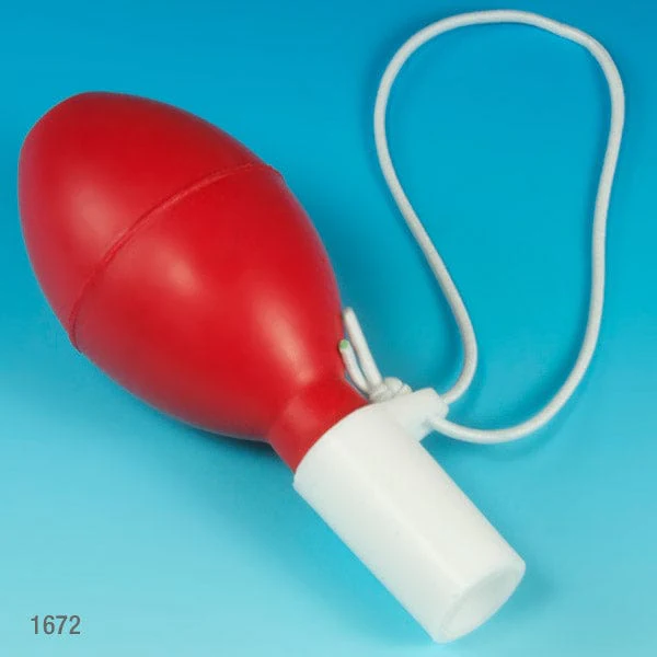 Globe Scientific Pipette Filler, Universal Safety Pipette Bulb, Synthetic Rubber and Silicone, Red