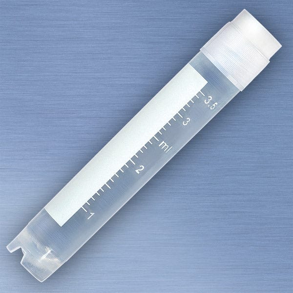 Globe Scientific CryoCLEAR vials with Attached Screwcap, Co-Molded Thermoplastic Elastomer (TPE) Sealing Layer, Conical Bottom, Self-Standing, Printed Graduations, Writing Space and Barcode. - Image 8