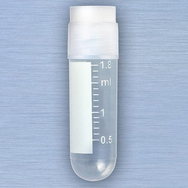 Globe Scientific CryoCLEAR vials with Attached Screwcap, Co-Molded Thermoplastic Elastomer (TPE) Sealing Layer, Round Bottom, Printed Graduations, Writing Space and Barcode - Image 4