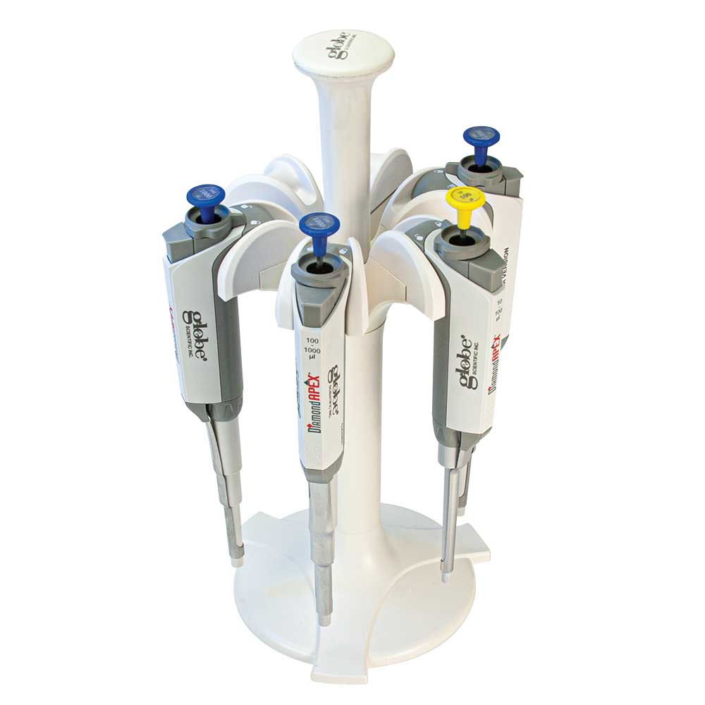 Globe Scientific 6-Place Carousel Stand for DiamondAPEXPipettes