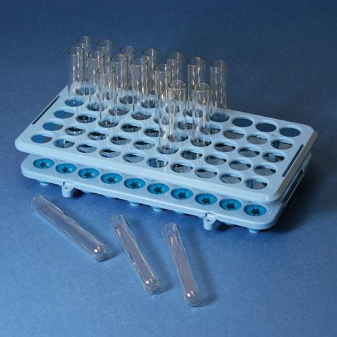 Globe Scientific Test Tube Rack with Rubber Tube Grippers