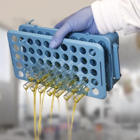 Globe Scientific Test Tube Rack with Rubber Tube Grippers - Image 3