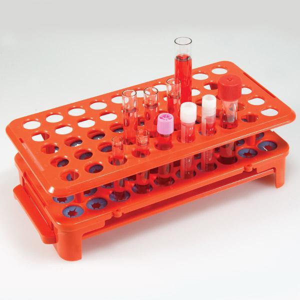 Globe Scientific Test Tube Rack with Rubber Tube Grippers - Image 4
