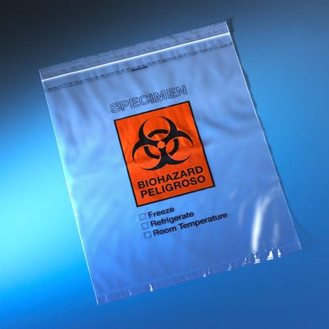 Globe Scientific Biohazard Specimen Transport Ziplock Bag with Score Line and Document Pouch - Image 5