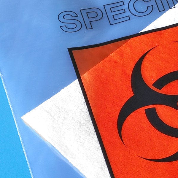Globe Scientific Biohazard Specimen Transport Ziplock Bag with Score Line and Document Pouch - Image 6