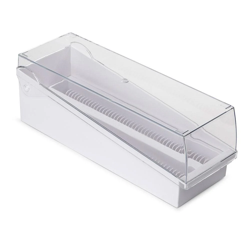 Globe Scientific Slide Storage Box with Hinged Lid and Removable Draining Tray - 200 Slide Capacity