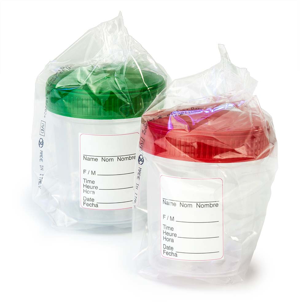 Globe Scientific Urine Collection Cups for On-Site Collection & Testing with Cleanroon ISO8 Sterile