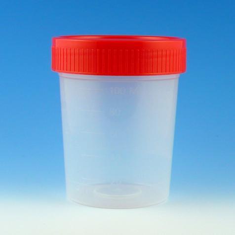 Globe Scientific 4oz Sterile Specimen Container with 1/4-Turn Screwcap and Tri-Lingual ID Label - Image 2