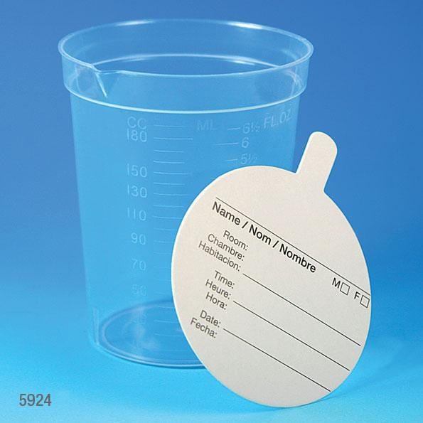 Globe Scientific 6.5 oz Specimen Container with Pour Spout - Image 3