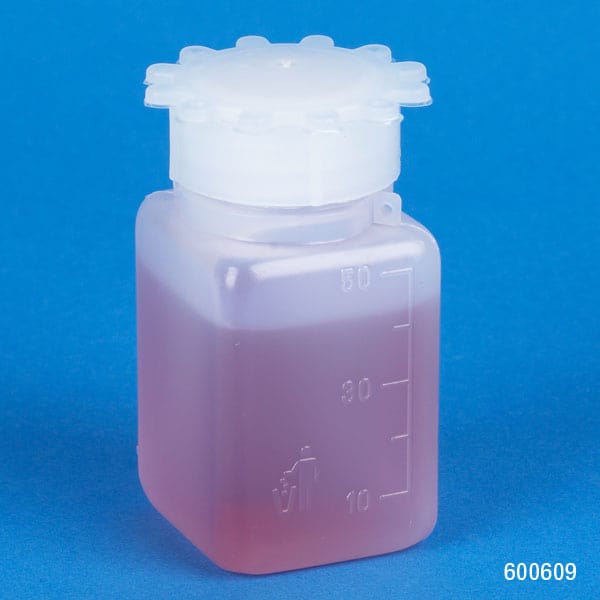 Wide Mouth Square Bottle with Screwcap - Image 2