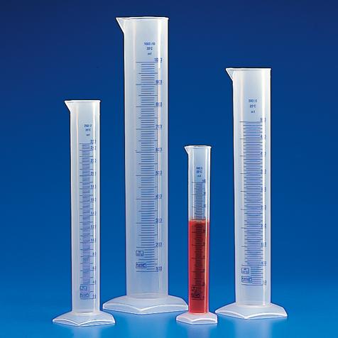 Globe Scientific Polypropylene Graduated Cylinder w/Wide Opening and Tapered Spout - 6 Sizes - Image 2