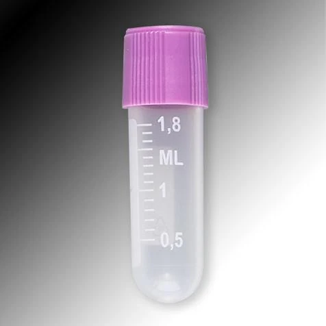 Globe Scientific Polypropylene Self-Standing Sample Tube w/External Threads, White Graduations & Marking Area - Image 2