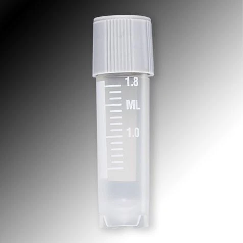 Globe Scientific Polypropylene Self-Standing Sample Tube w/External Threads, White Graduations & Marking Area - Image 3