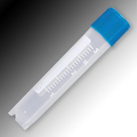 Globe Scientific Polypropylene Self-Standing Sample Tube w/External Threads, White Graduations & Marking Area - Image 4